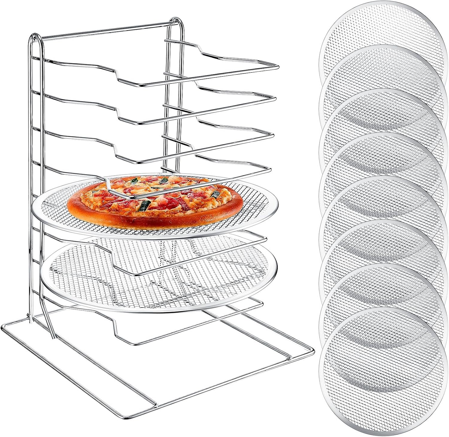 Mini Kitchen Baking - Pizza Rack 8 Tiered Stand With