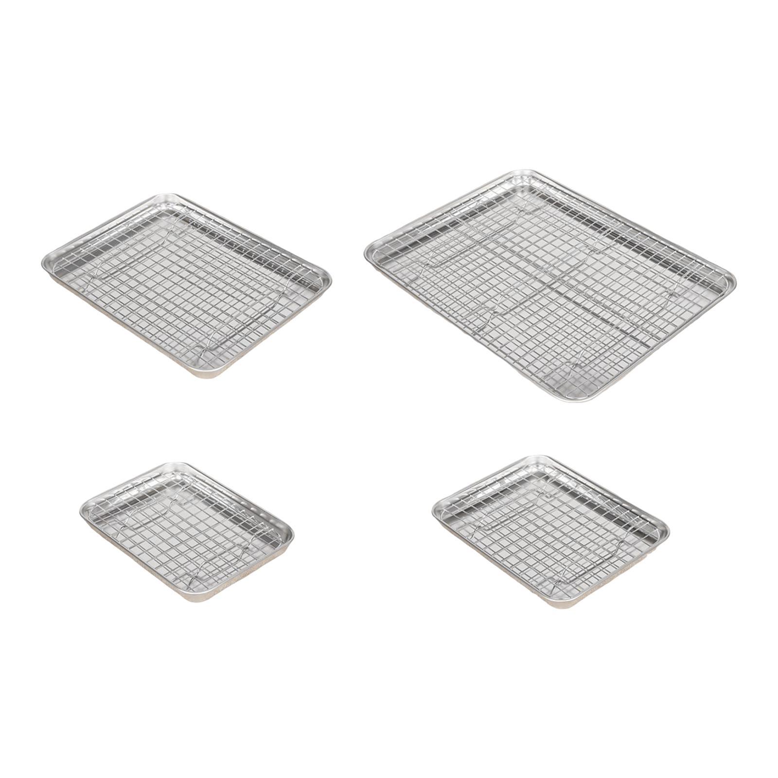 Kitchen Baking Pan Storage - Stainless Steel Baking Sheet with Rack