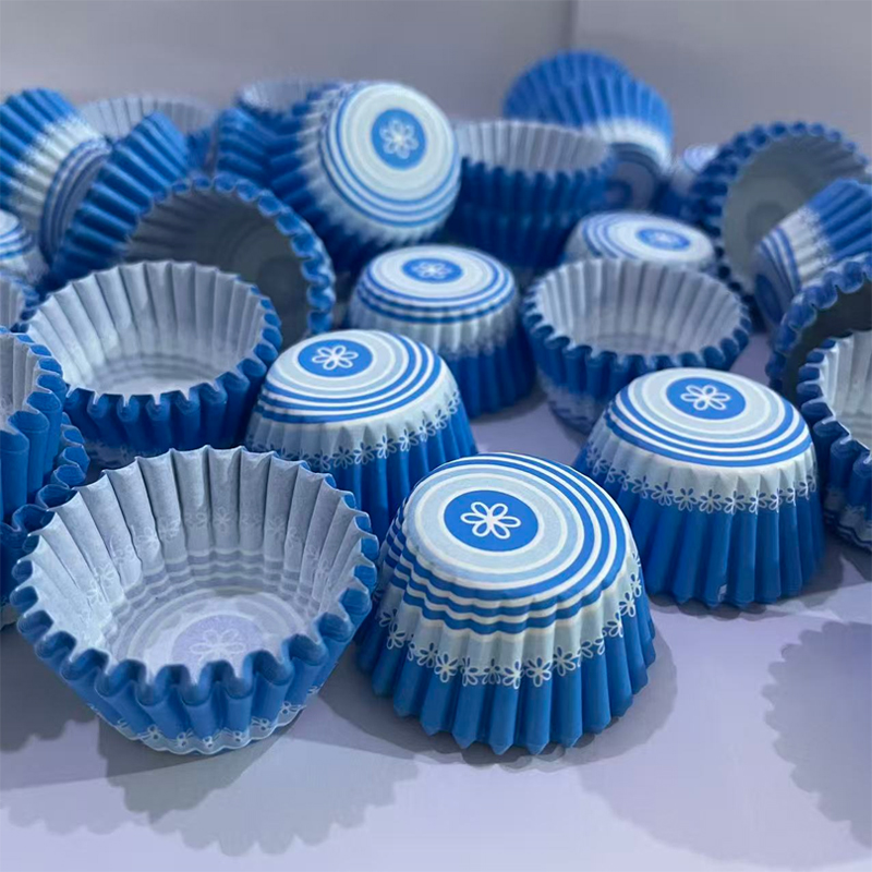 Mini Kitchen Baking - 200Pcs/500Pcs/1000Pcs Blue Flower Mini Cake Paper