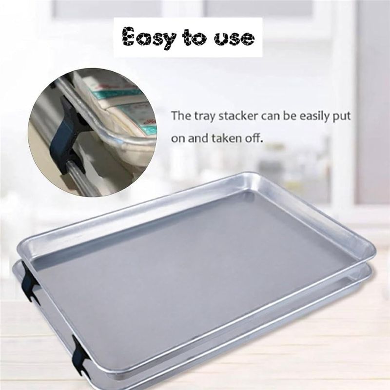 Kitchen Baking Tray Storage - DT39 Baking Tray Stacking Clips, Reusable