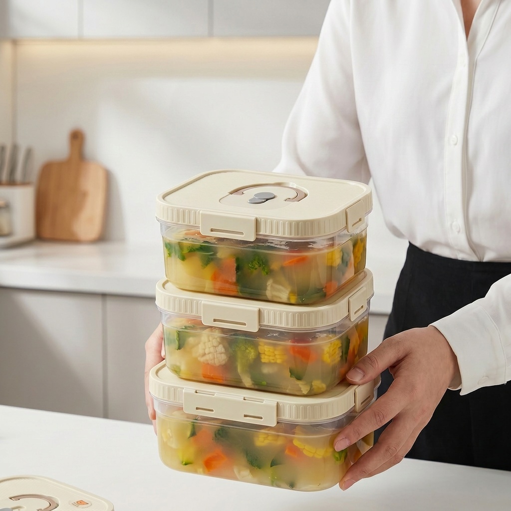 Kitchen Baking Tray Storage - Clear Plastic Food Storage Box With