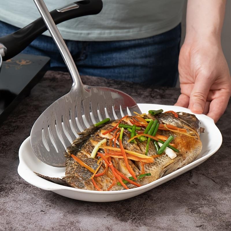 New Large Stainless Steel Fish - огляд і ціна Offset Spatula Set