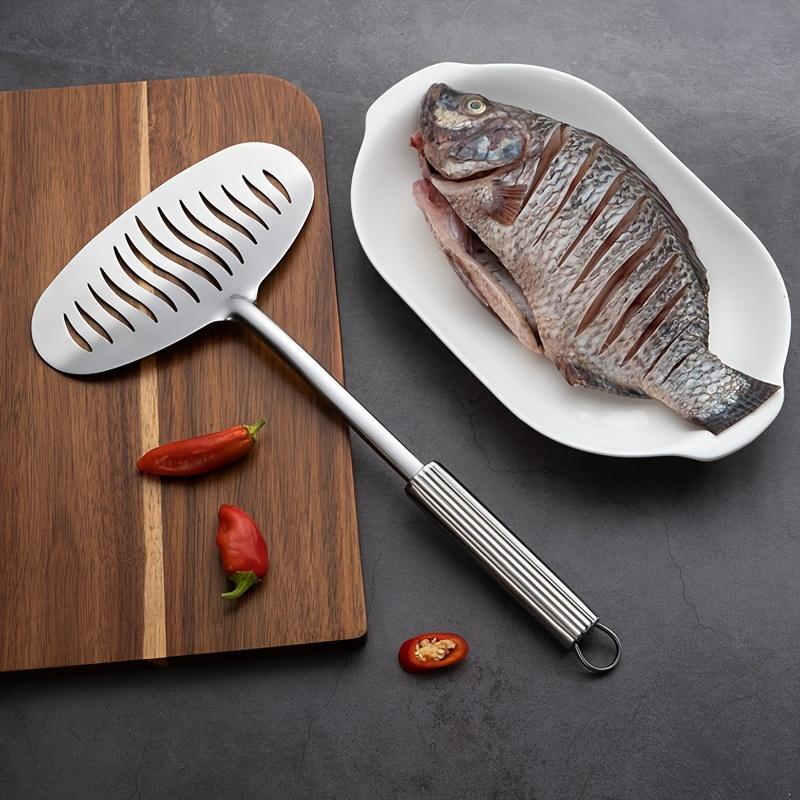 New Large Stainless Steel Fish - огляд і ціна Offset Spatula Set