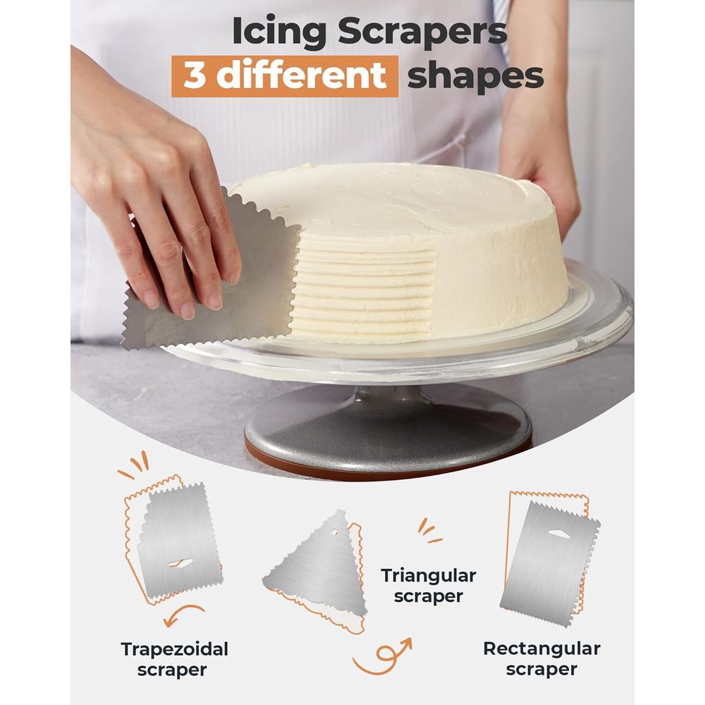 Cake Turntable Set, Revolving  - огляд і ціна Offset Spatula Set