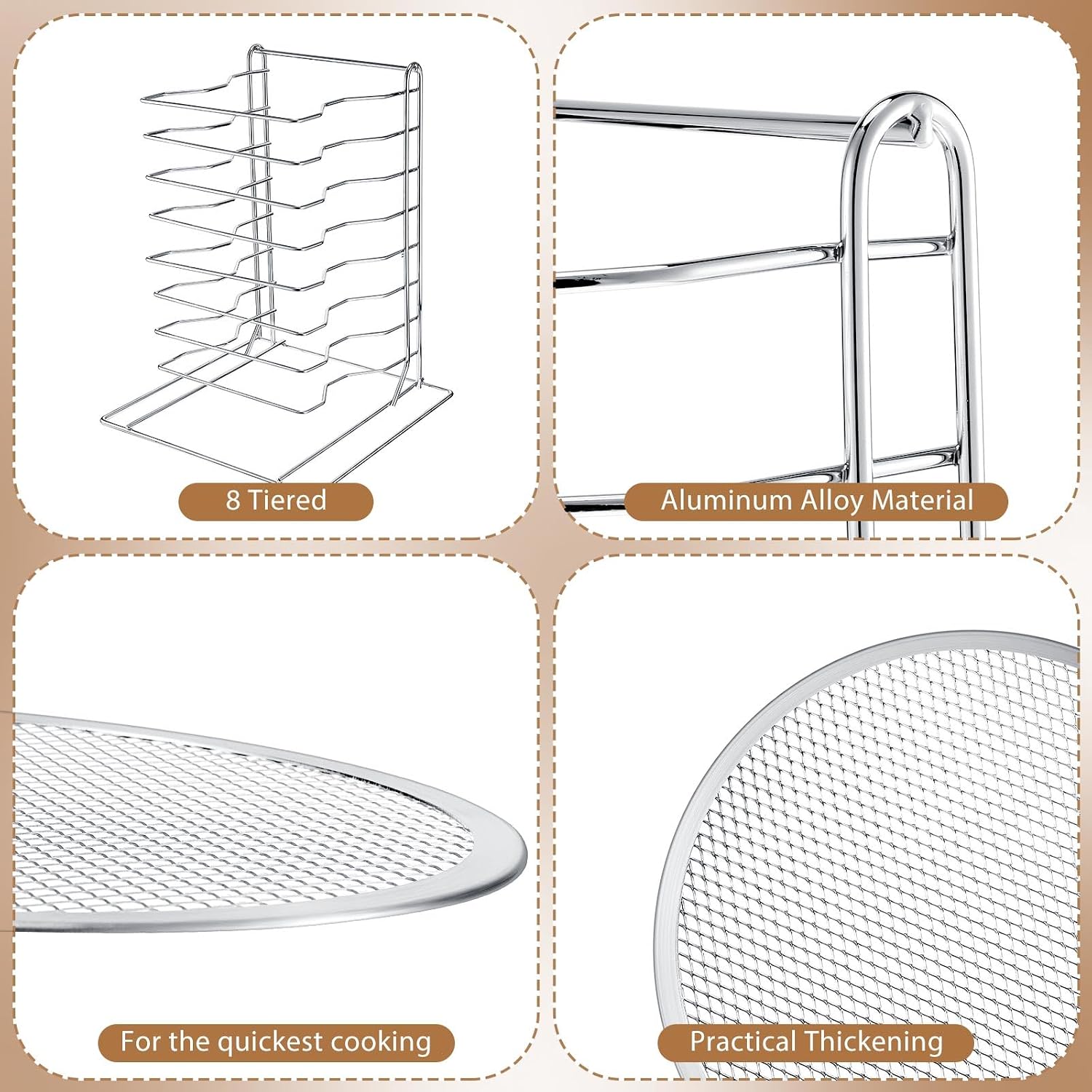 Pizza Rack 8 Tiered Stand With - огляд і ціна Mini Kitchen Baking