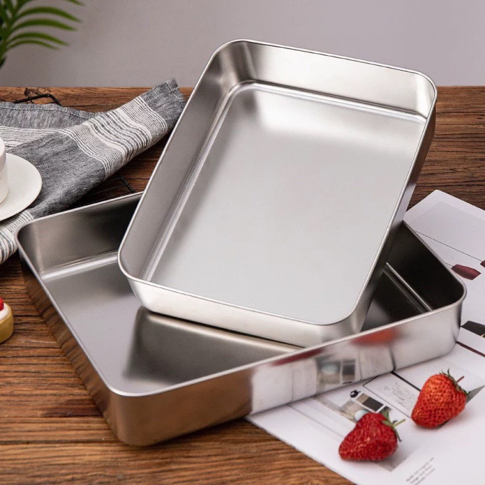 Stainless Steel Rectangular Ba - огляд і ціна Kitchen Baking Pan Storage