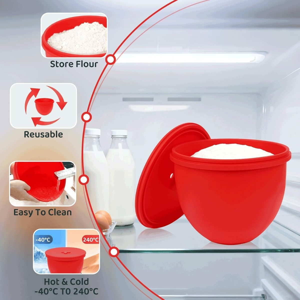 Silicone Mixer Bowl Liner with - огляд і ціна Kitchen Baking Aid