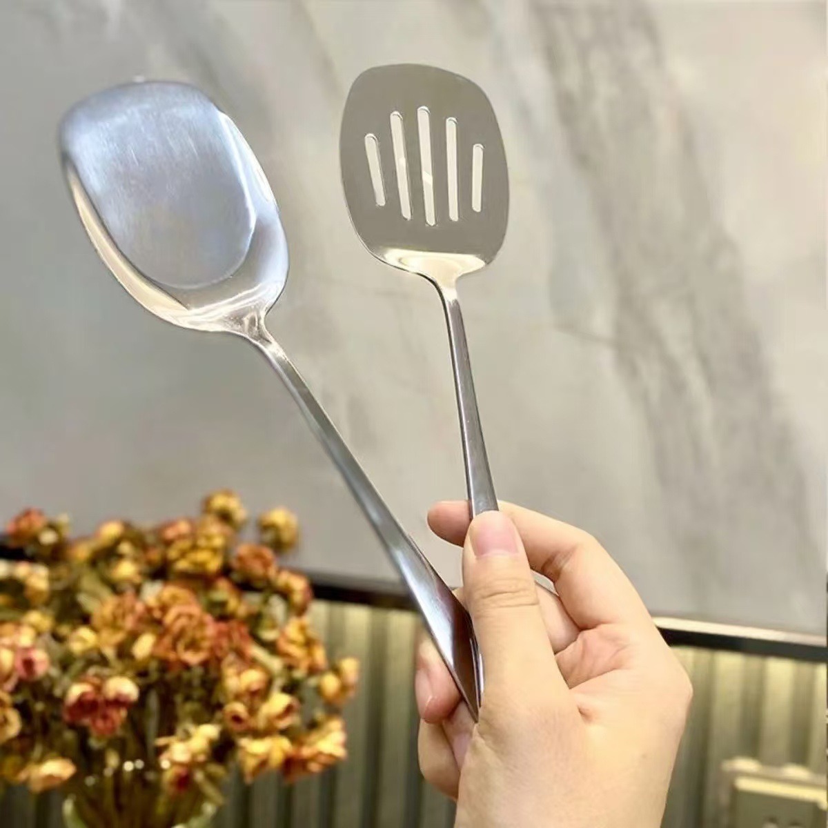 Food Grade Stainless Steel Wok - огляд і ціна Offset Spatula Set