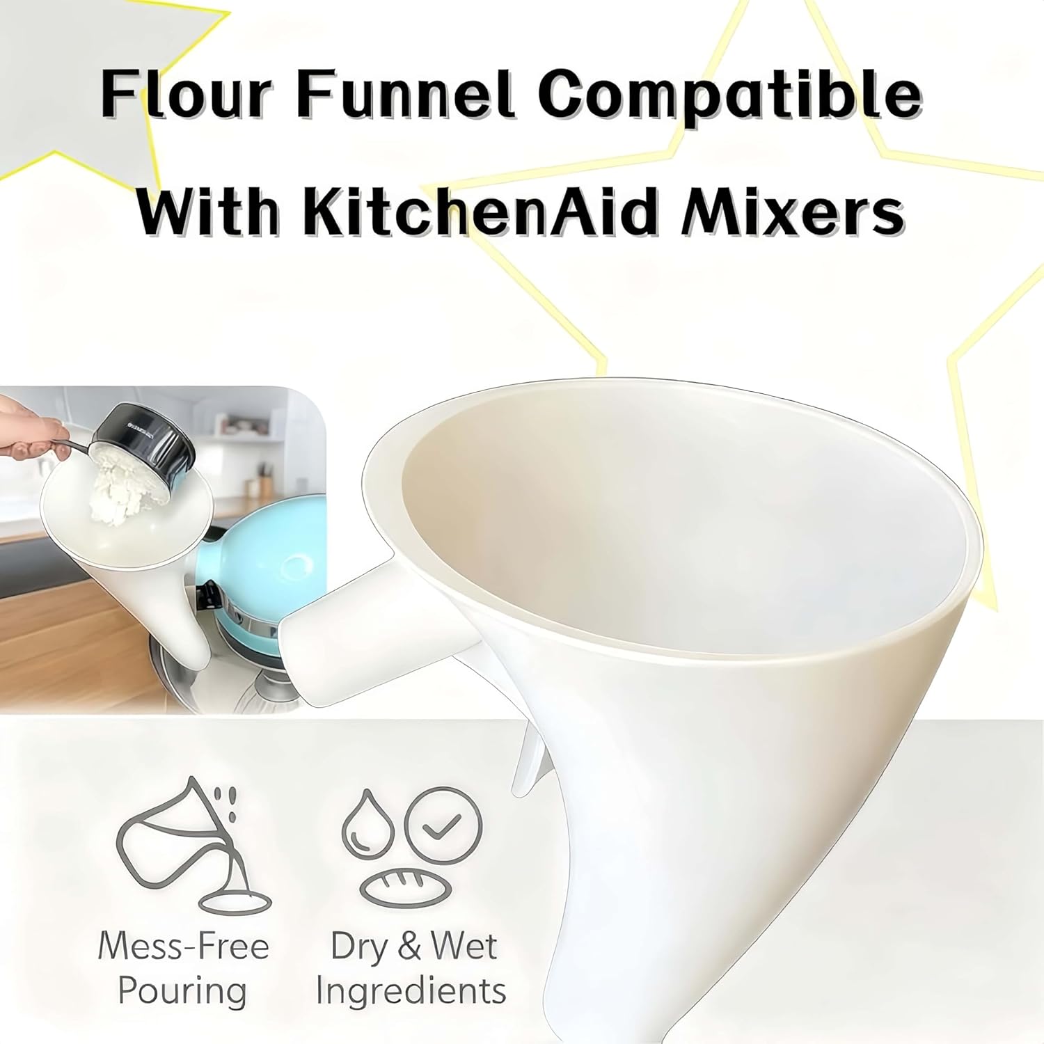 Flour Funne Mixer for Kitchen  - огляд і ціна Kitchen Baking Aid