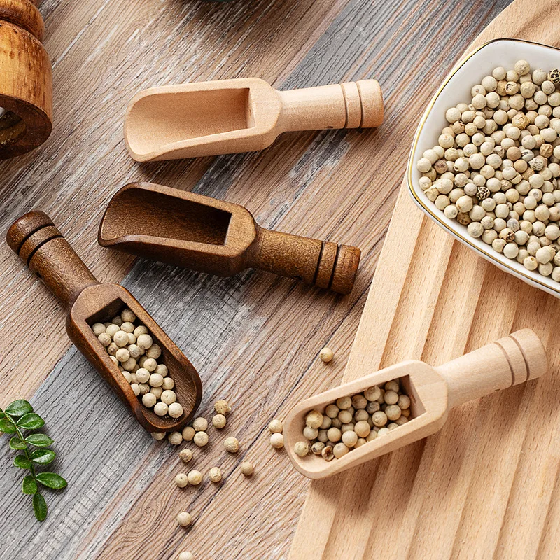 2/5PCS Wooden Coffee Scoop Set - огляд і ціна Mini Kitchen Baking
