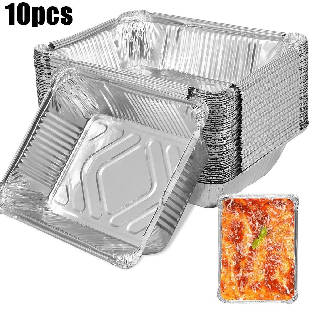10PCS Disposable Aluminum Foil - огляд і ціна Kitchen Baking Pan Storage