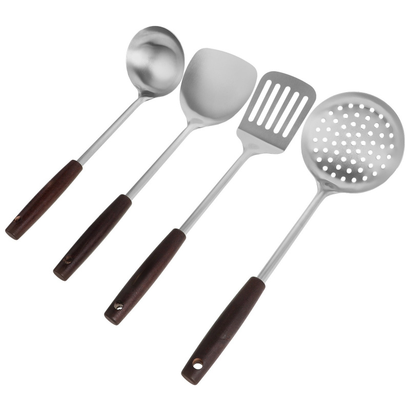 Stainless Steel Wooden Handled - огляд і ціна Offset Spatula Set