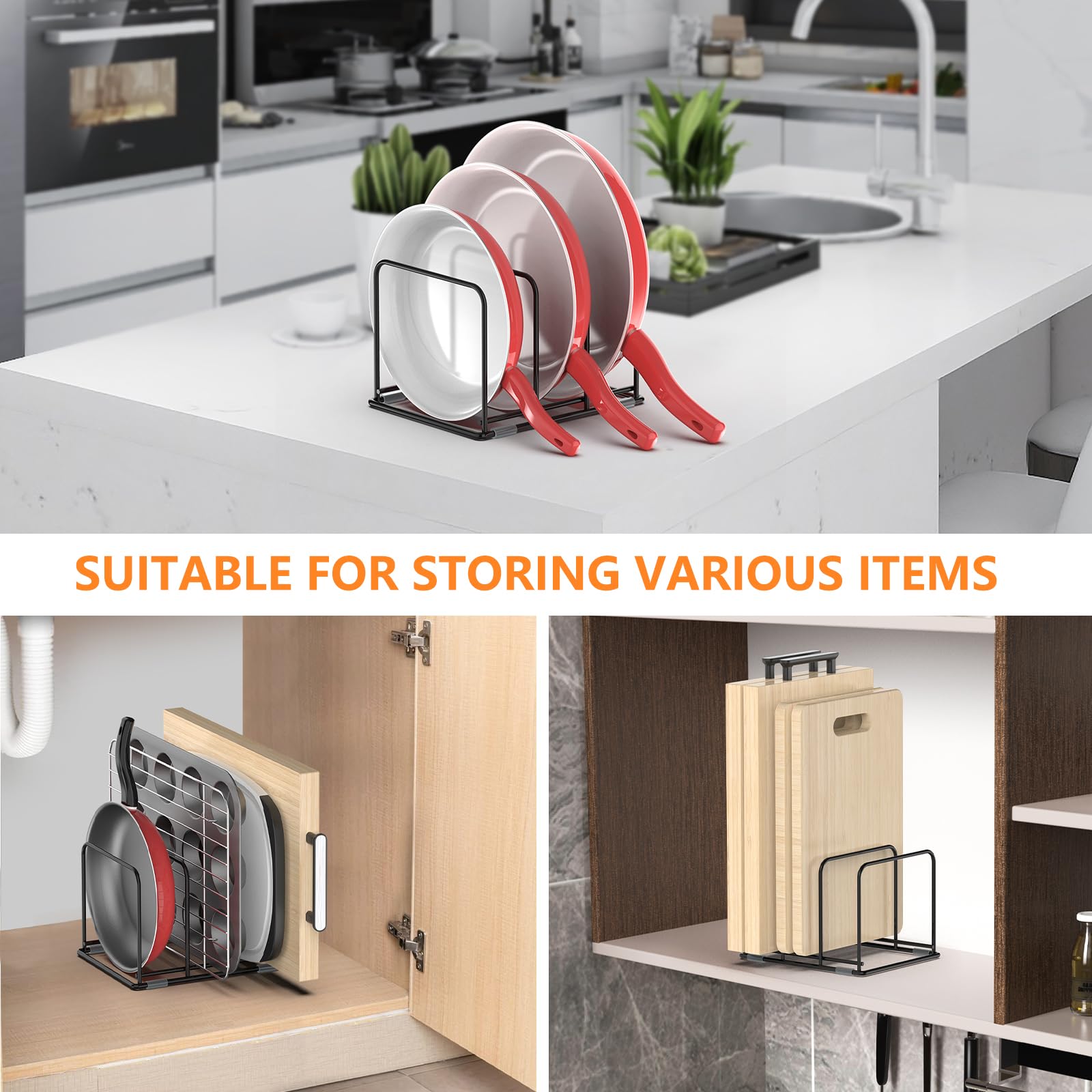 Pan Organizer Kitchen Cabinet  - огляд і ціна Kitchen Baking Pan Storage