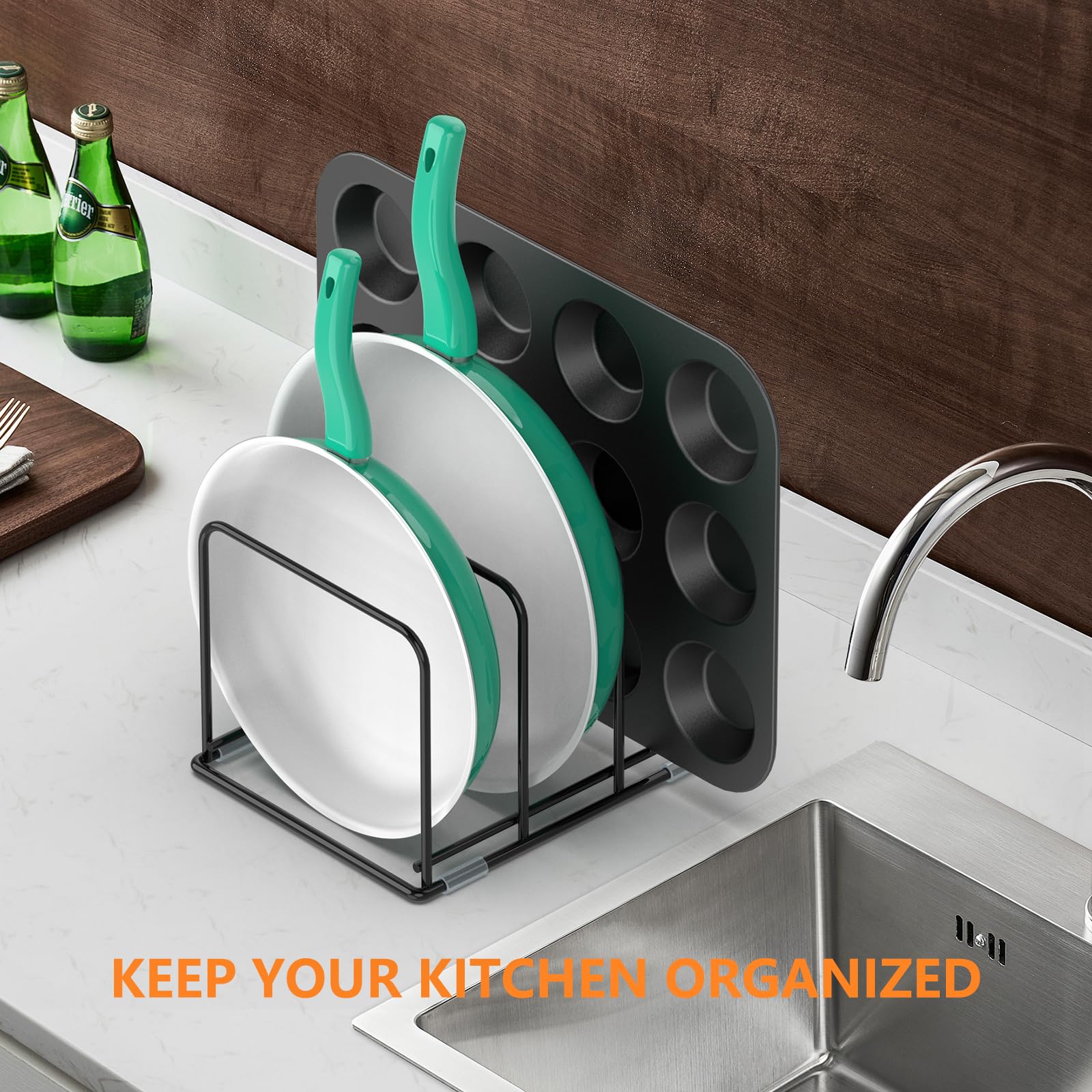 Pan Organizer Kitchen Cabinet  - огляд і ціна Kitchen Baking Pan Storage