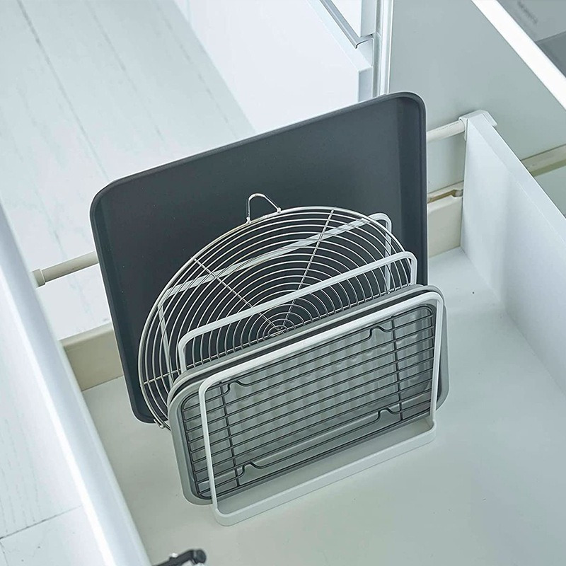 Vertical Cutting Board Rack Fo - огляд і ціна Kitchen Baking Tray Storage