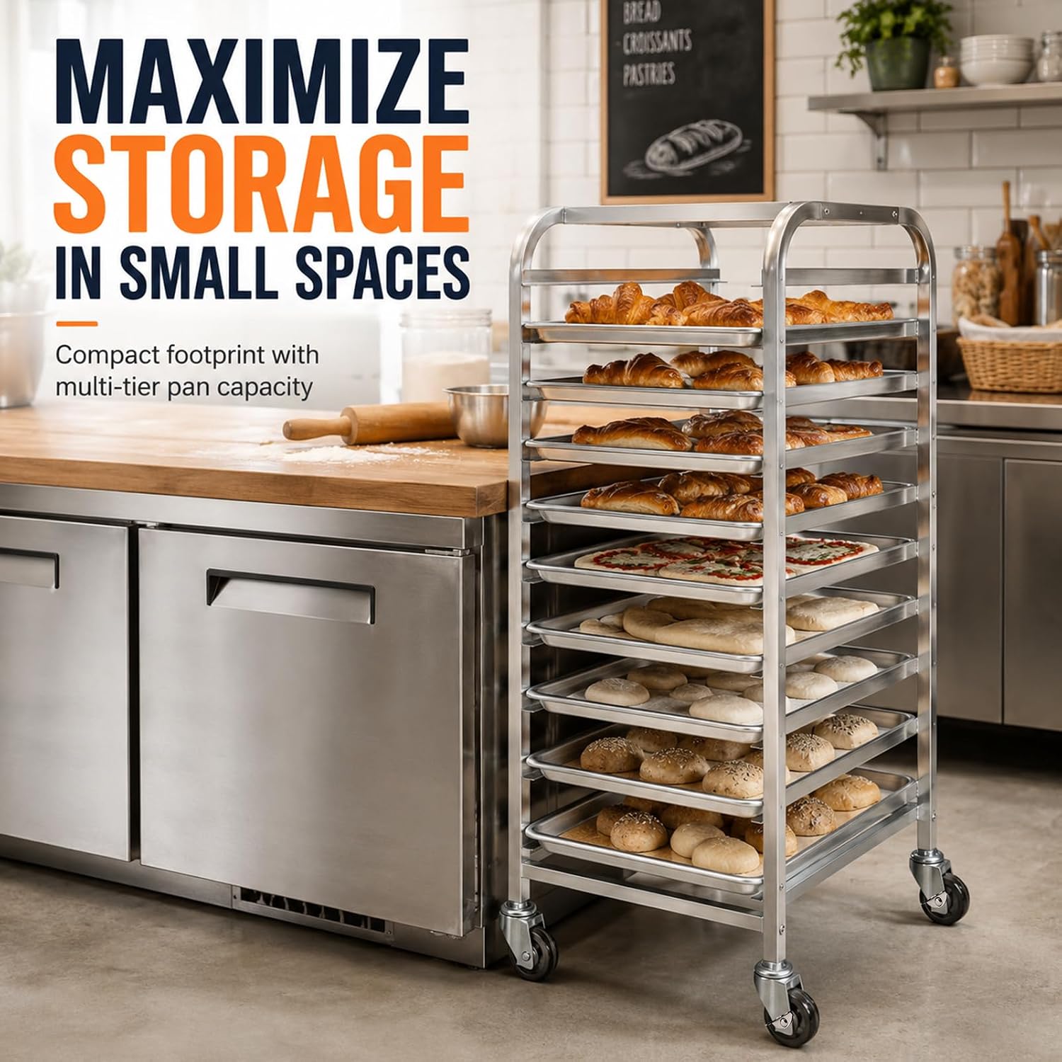 10 Tier Stainless Steel Sheet  - огляд і ціна Kitchen Baking Cart